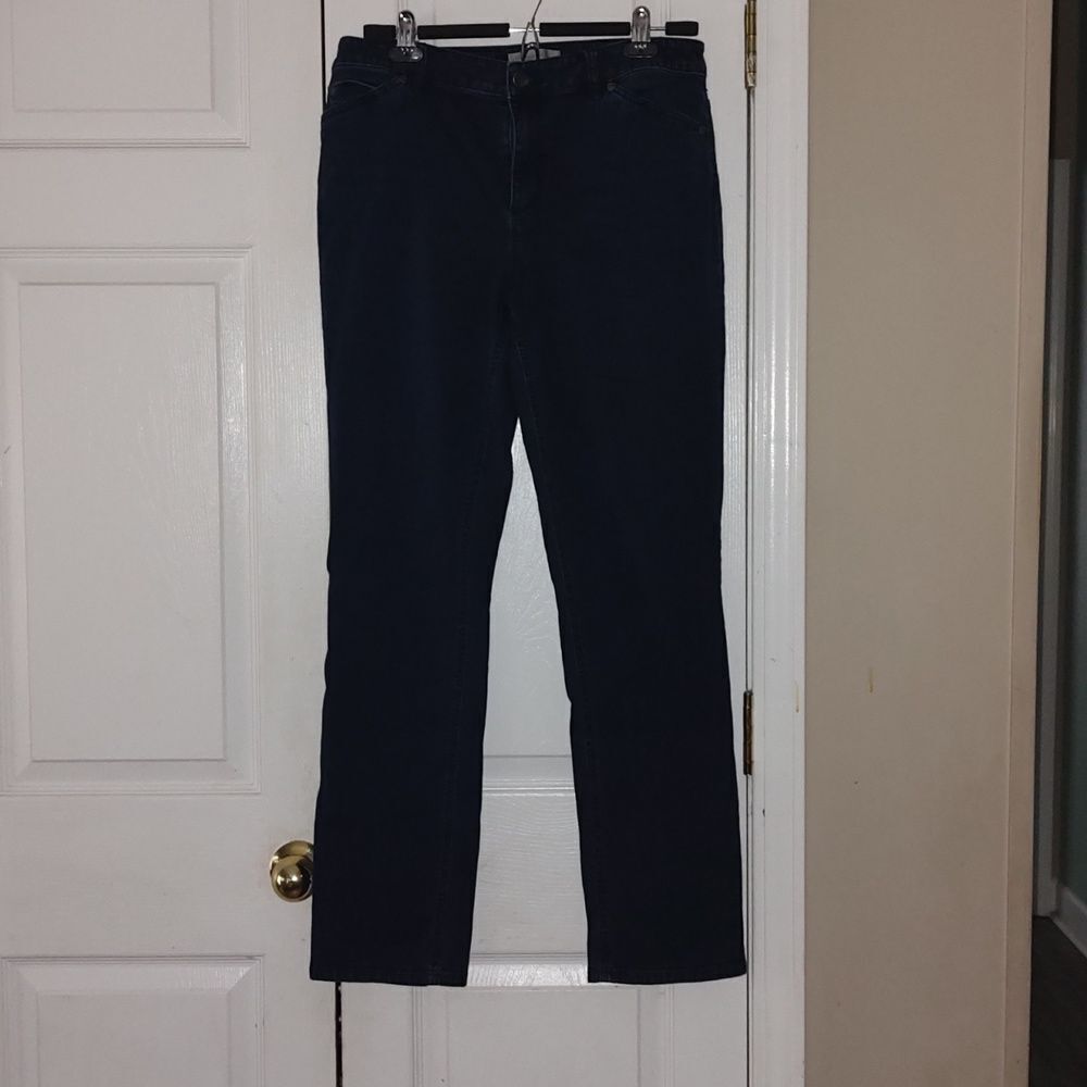 J. Jill Tried and True Fit Slim Leg dark wash jeans Sz 10